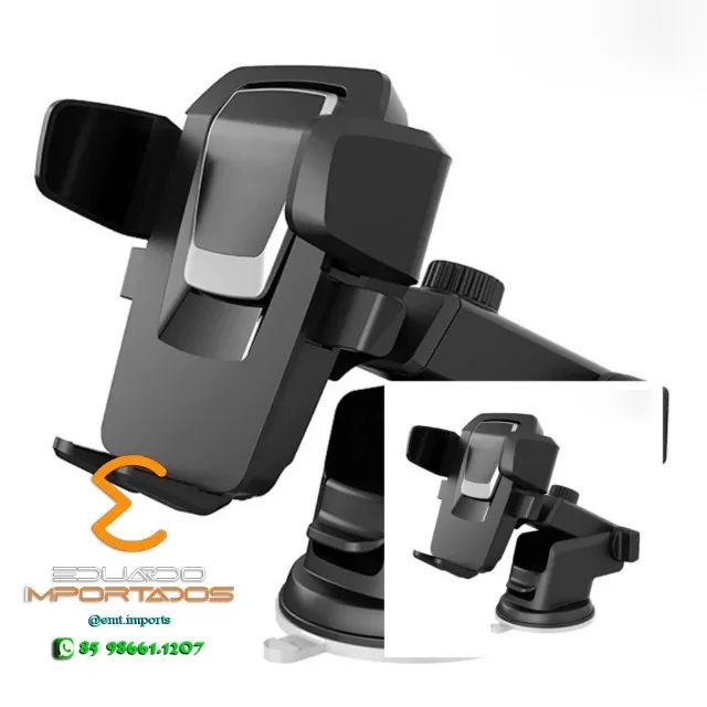 Suporte Veicular para Celular GPS Rotação 360 Base Ventosa - Foto 2