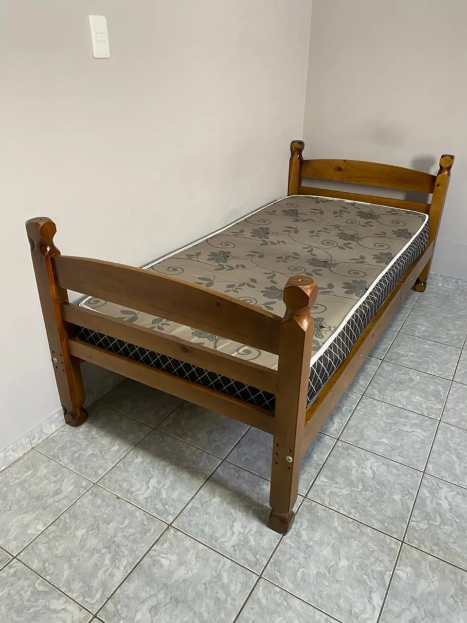 Cama de solteiro/beliche de madeira maciça