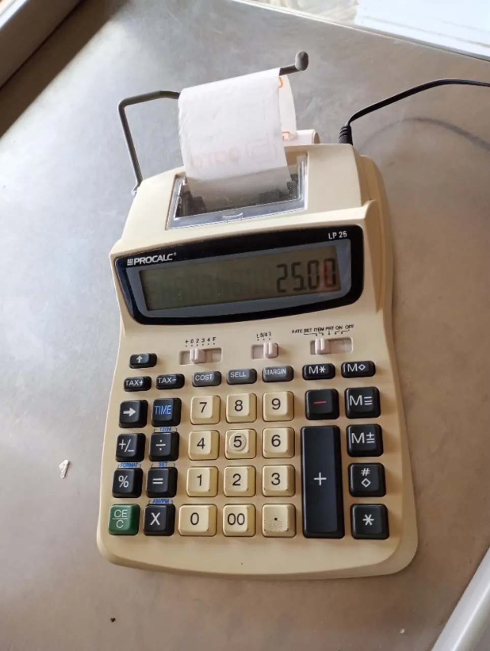 Calculadora com bobina procalc LP 25 