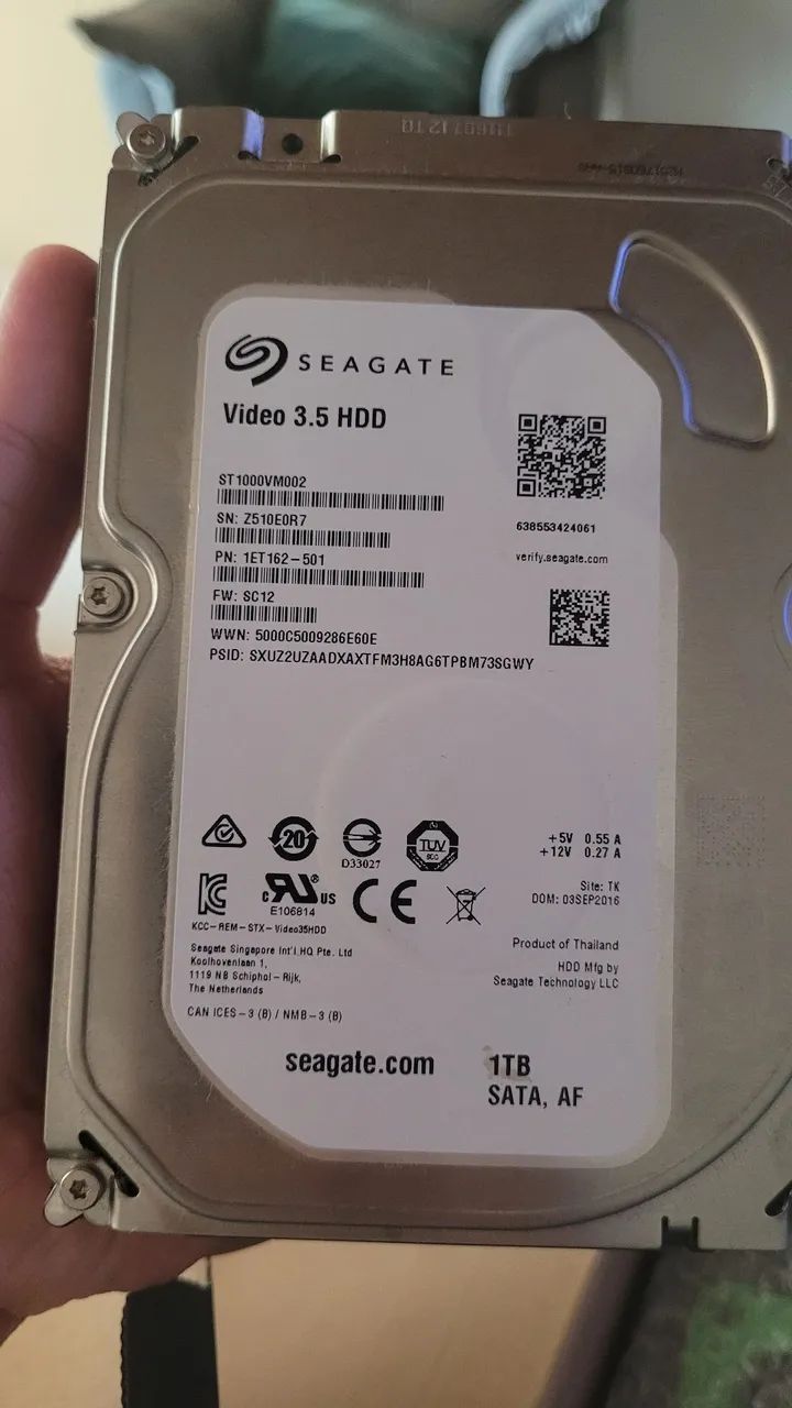 HD SEAGATE 1TB64842080314626120