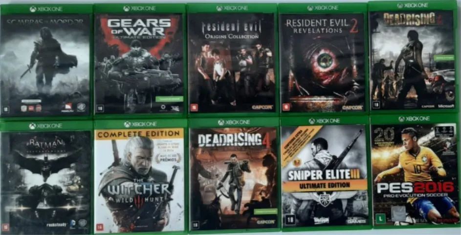 XBOX ONE 500GB SÉRIE ESPECIAL HALO, 2 CONTROLES E COM 20 JOGOS - Foto 3