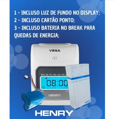 Relógio de Ponto Cartográfico Henry Vega - Relógio de Ponto Prático - Foto 2