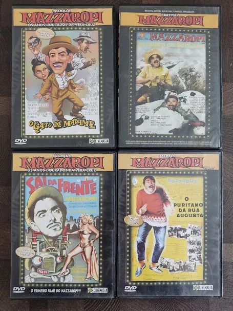 Kit 4 DVD Coleção Mazzaropi - Cinemagia - Filmes Nostalgicos