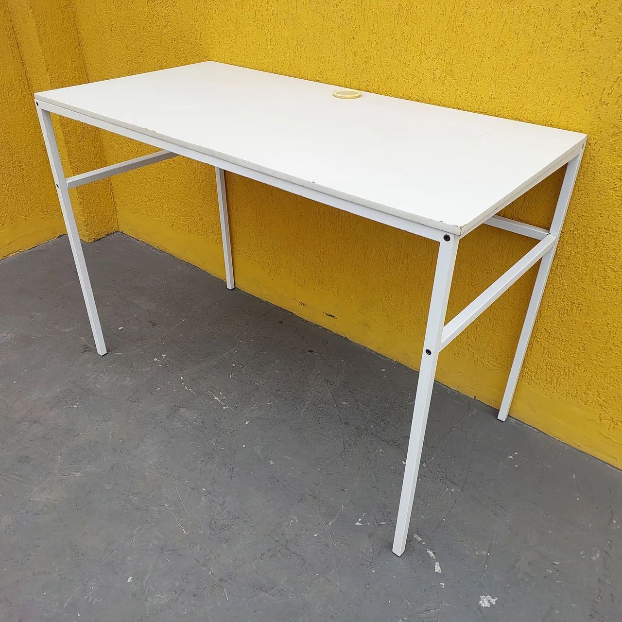 Mesa de escritório branca industrial  - Foto 5
