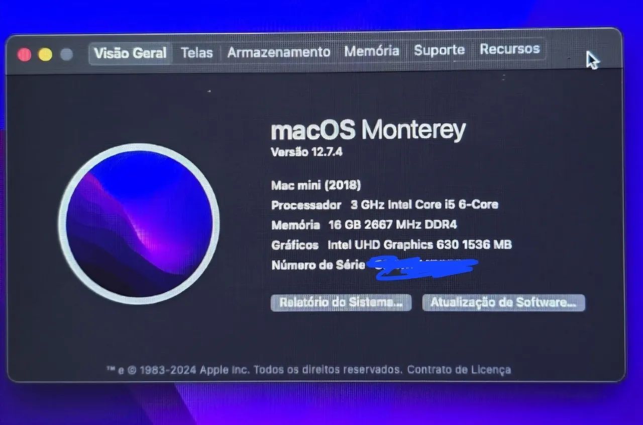 Mac Mini intel i5 3GHz 2018 16mb 256 HD - o mais recente Mac Mini intel i5 3GHz 2018 16mb 256 HD - o mais recente