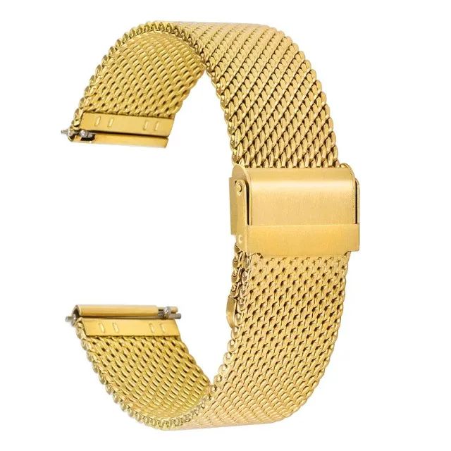 Pulseira p/ Smartwatch Dourada Metal Aço 20mm