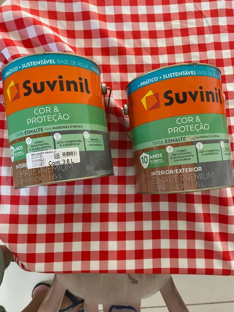 Vendo 2 tintas branca brilhante esmalte á base d'água.   - Foto 2