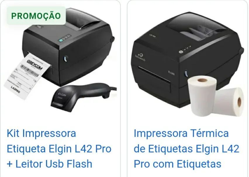 Impressora de Etiquetas Elgin L42 Pro com Leitor de Código de Barras, SEMI NOVO
