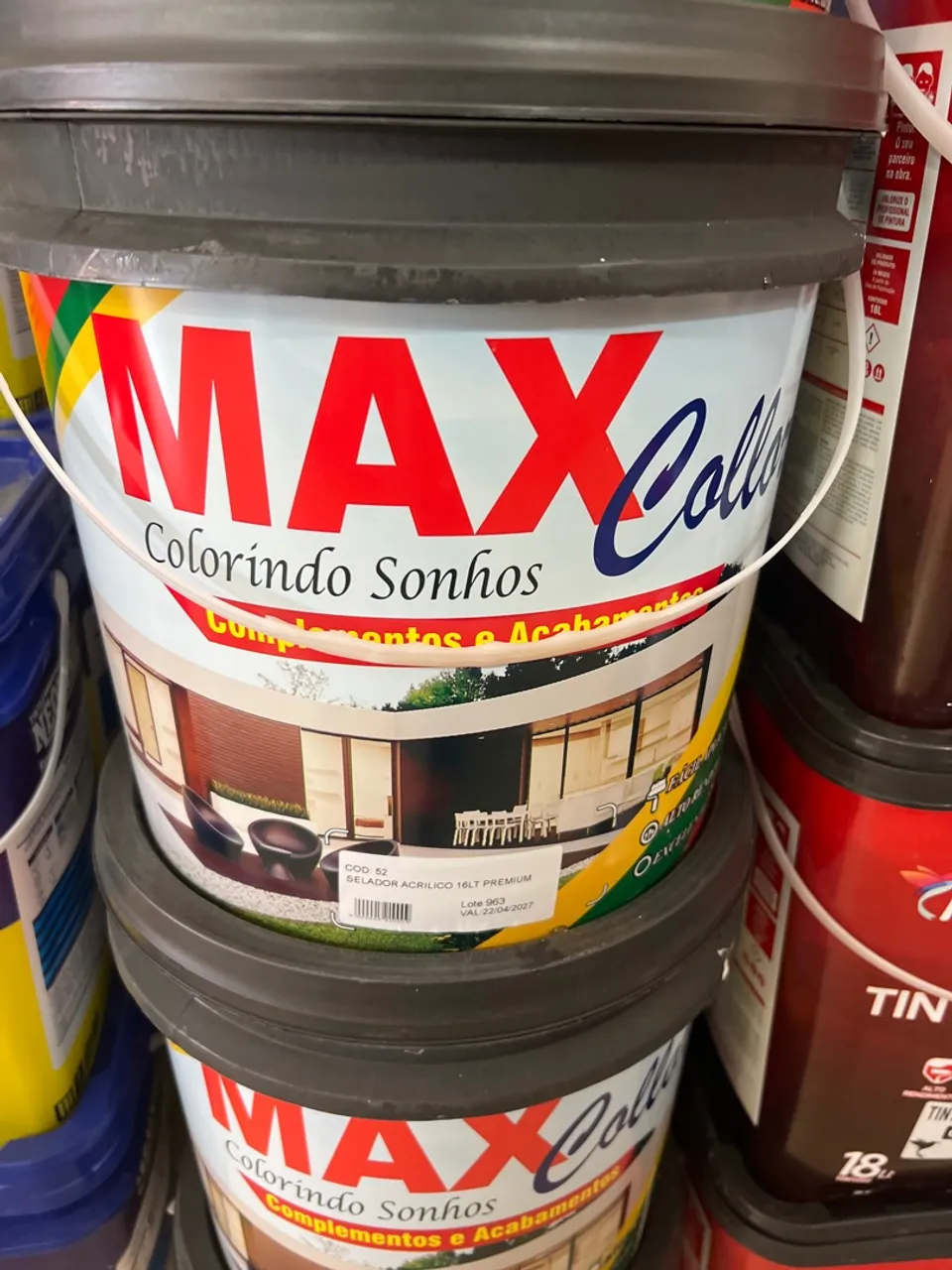 Selador acrílico 16l balde na Cuiabá tintas