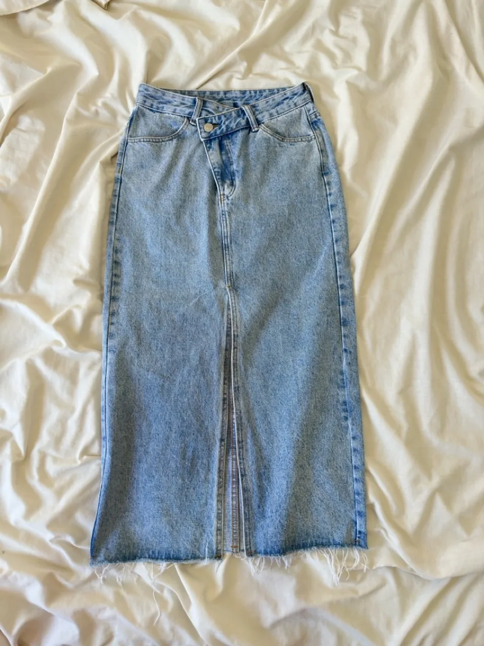 Saia midi jeans 
