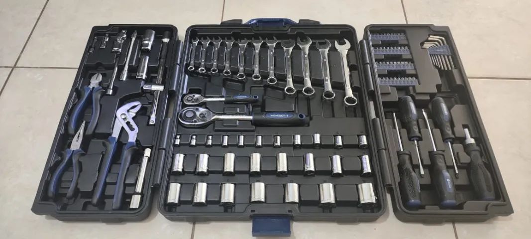 Jogo De Ferramentas Com Maleta Max 106 Peças Cor Azul-turquesa - Foto 3
