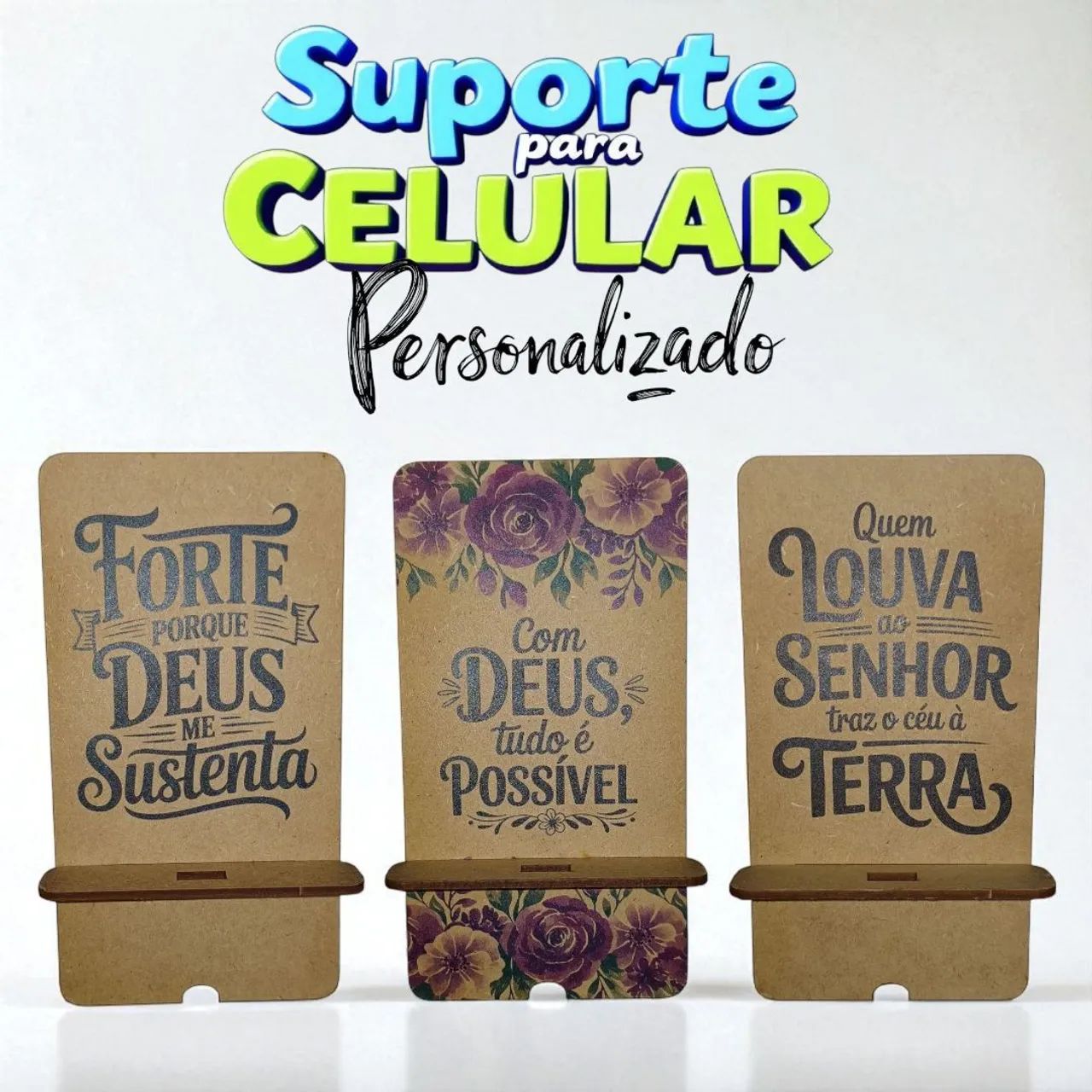 Suporte para Celular em MDF Personalizado  - Foto 3