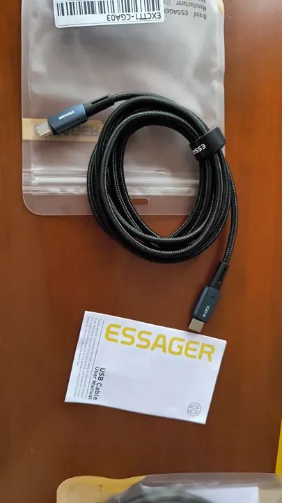 Cabo essager Dual tipo C 2 metros  - Foto 2