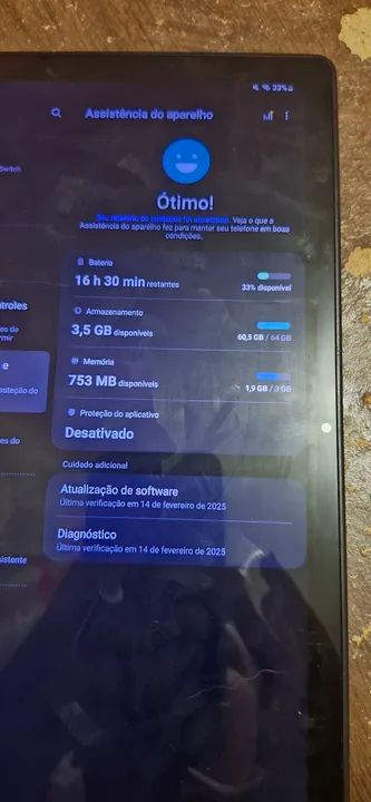 Tablet Samsung Tab A7 10p 64GB em excelente estado!