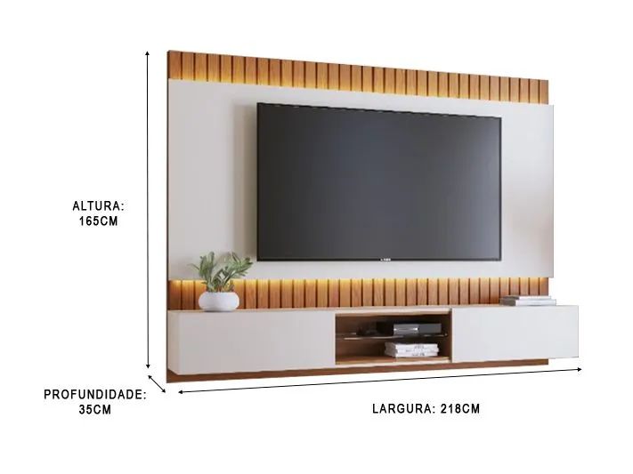 Home Suspenso para TV 75" Largura 218cm - Foto 4