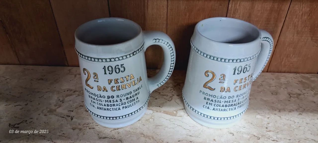Par de canecas chopp Antarctica 1965 - Foto 5
