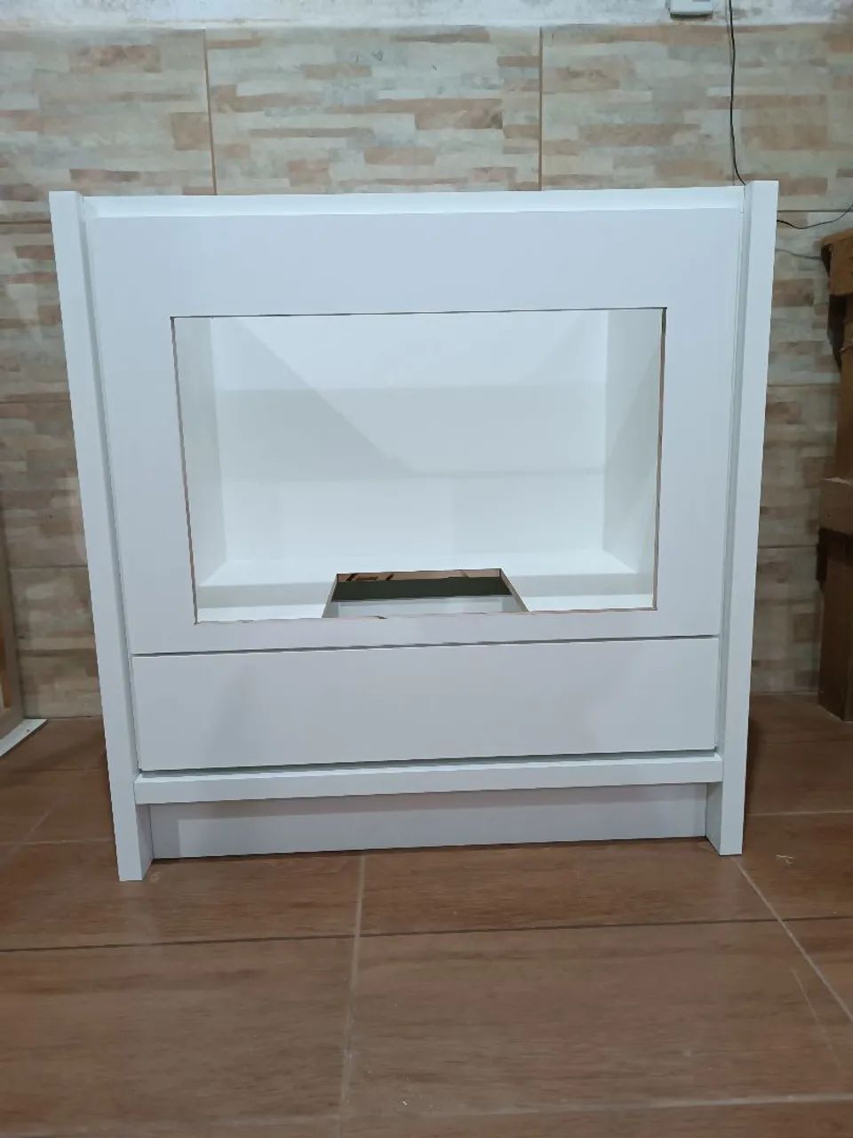 Balcão para Cooktop em MDF branco 