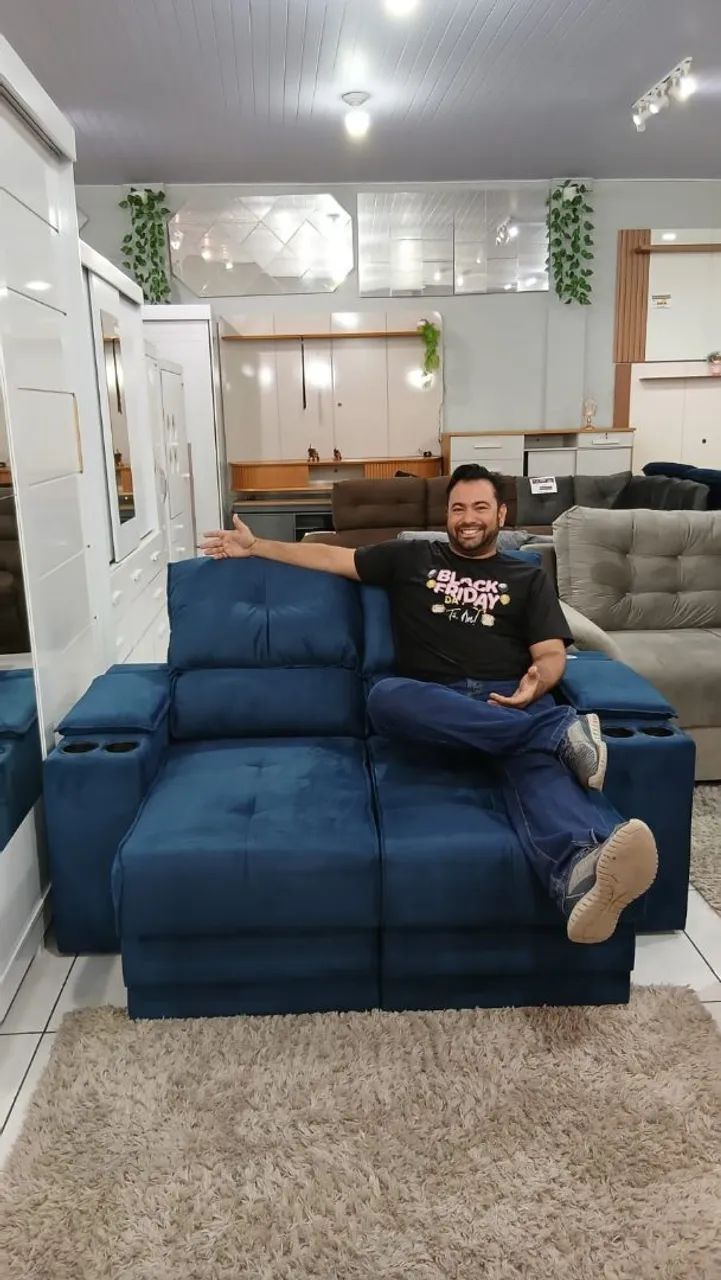 Sofa 2 lugares Retratil e Reclinavel 