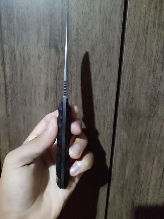 Faca kaowz edc aço inox sandivik 14c28n talas micarta  - Foto 3