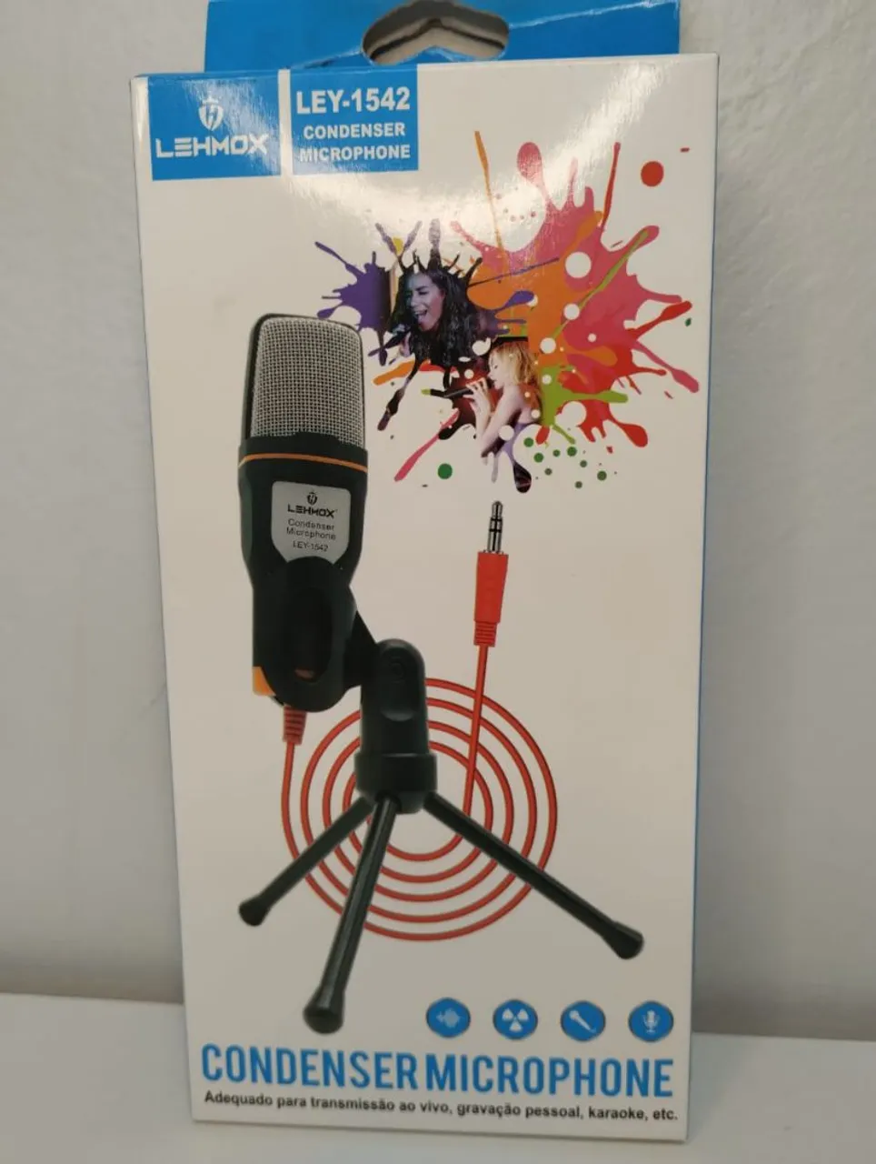 Microfone Condensador LEHMOX LEY-1542 - Novo