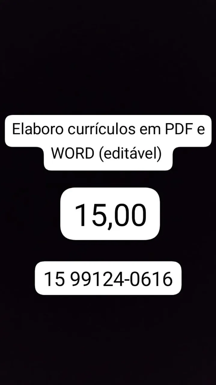 Faço currículo em PDF