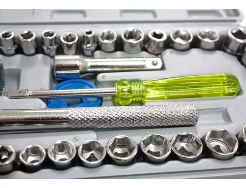 Conjunto Jogo Chave Catraca Reversível Com Soquetes 40 Peças - Foto 4