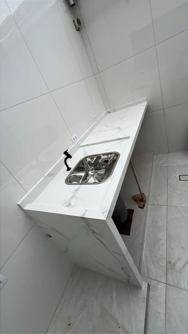 Pia de cozinha em porcelanato  - Foto 4