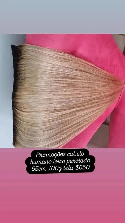 Cabelo Humano Castanho Natural 55cm e 65cm - Foto 2