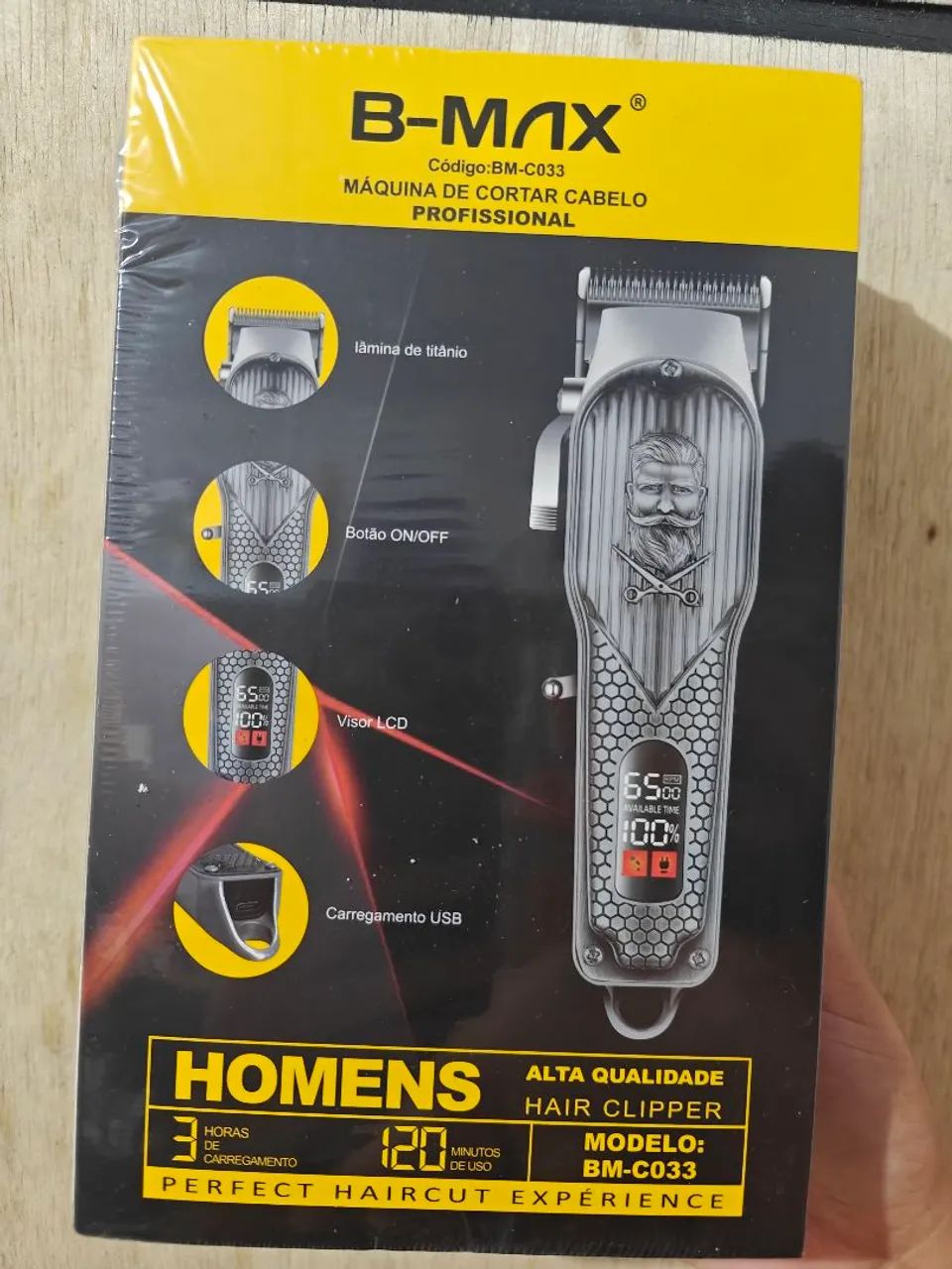 Máquina de Cortar cabelo profissional sem fio 