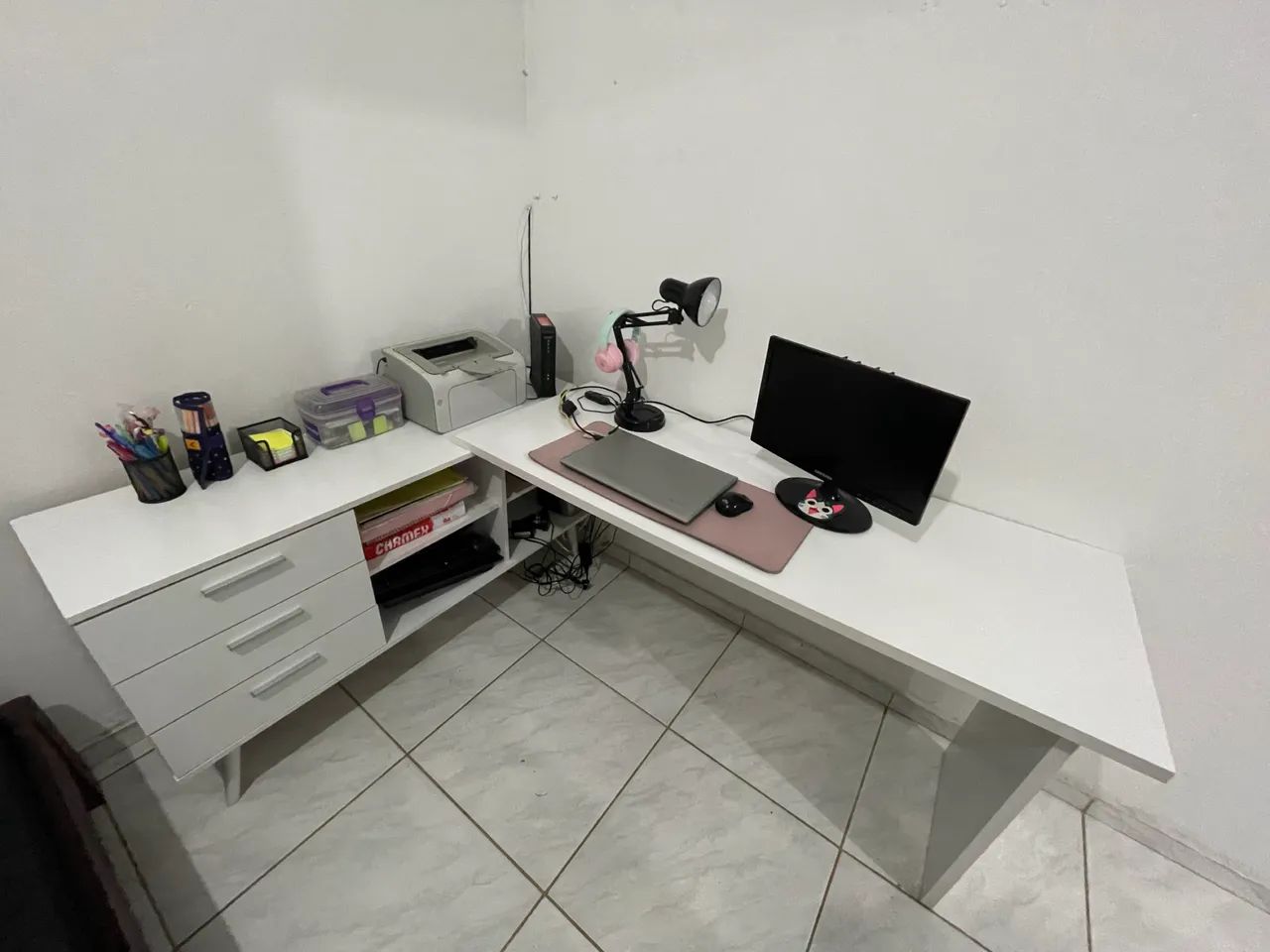 Escrivaninha Mesa Branca 