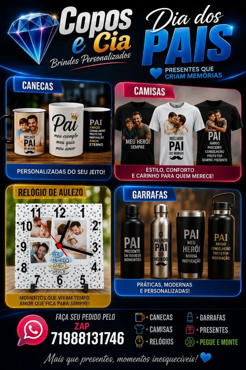 Presentes dia dos pais 