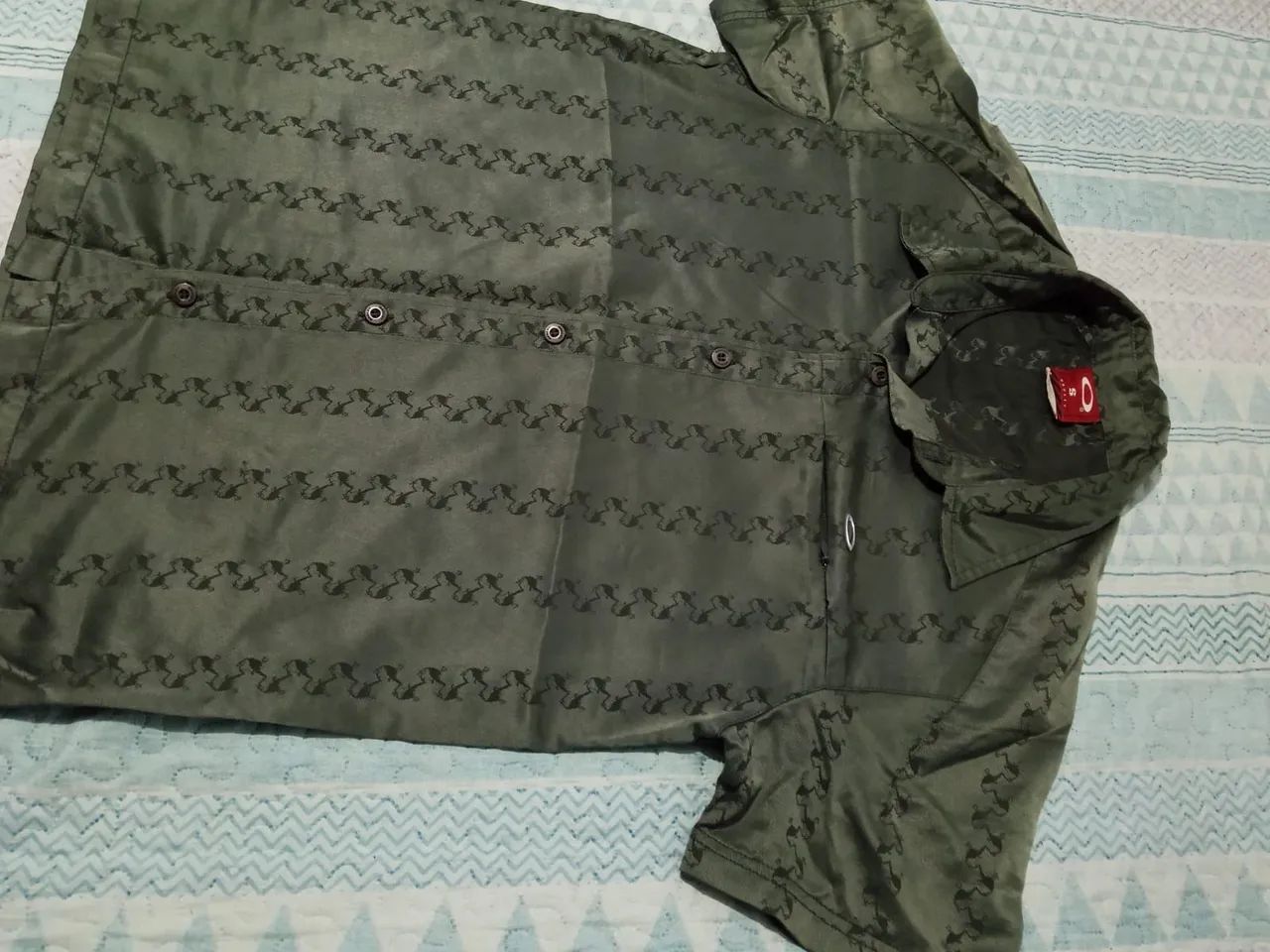 Camisão Oakley skull red tag icon metal - Foto 2
