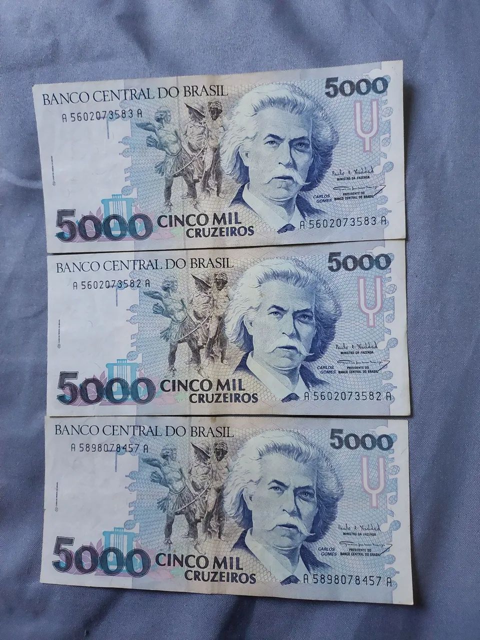 Notas 5000 cruzeiros