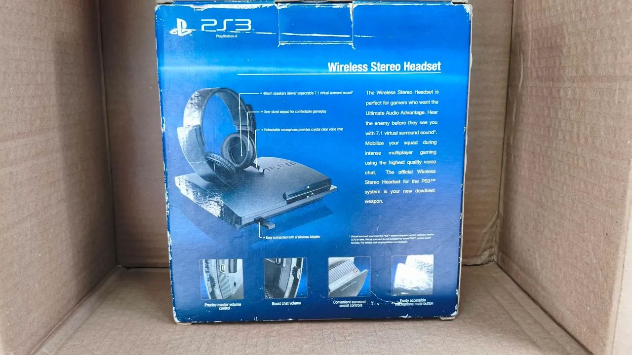 FONE DE OUVIDO PS3 ORIGINAL FUNCIONA NORMAL  - Foto 2