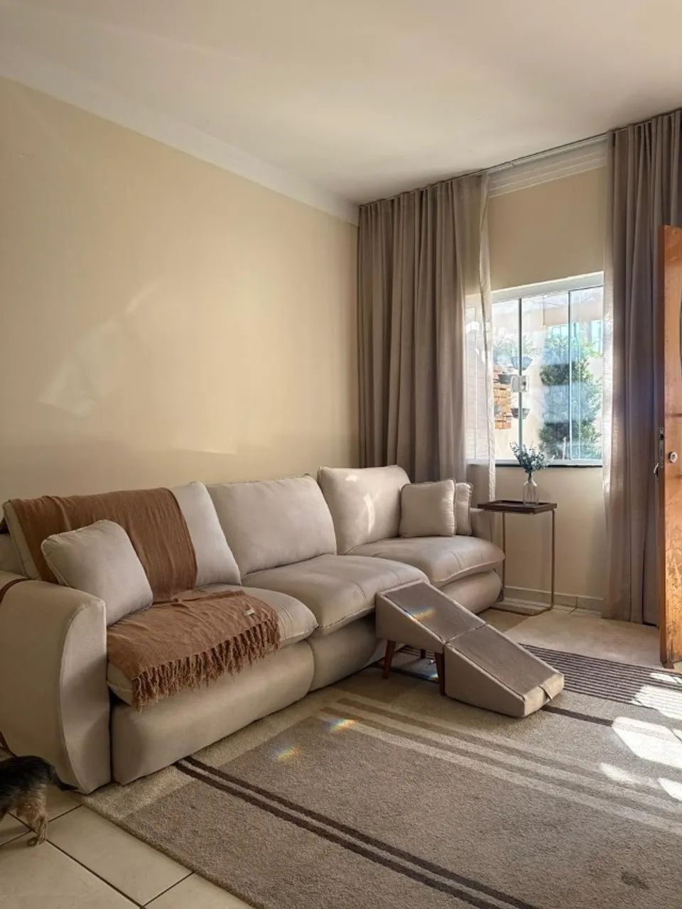 Sofa retrátil de linho 2,90 metros