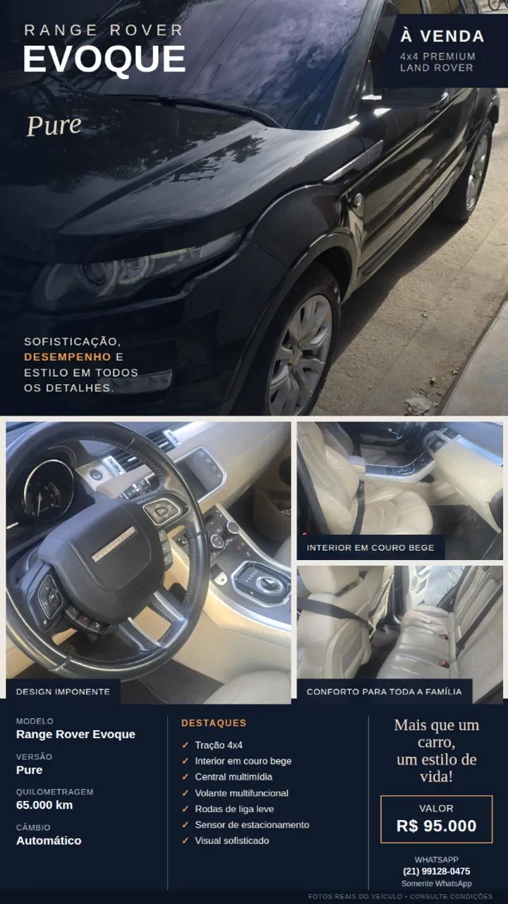 Land Rover Range Rover Evoque Pure 2.0 Aut. 5P 2014
