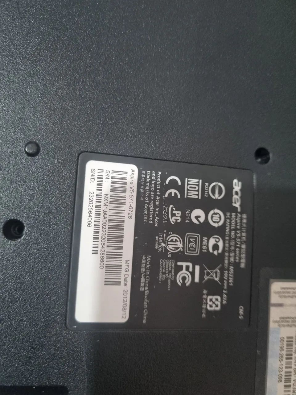 Notebook Acer Core i5 5° geração (retirada de peças) - Foto 2