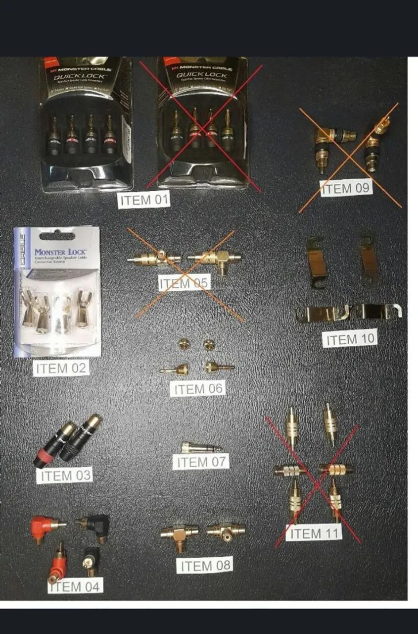Adaptadores e conectores banhados a ouro, novos e de excelente qualidade. - Foto 2