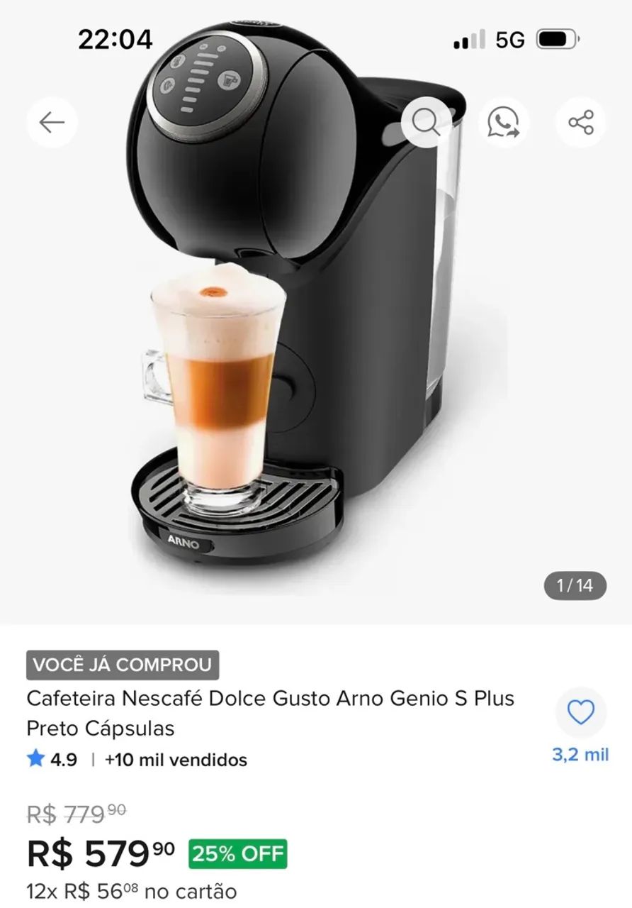 Cafeteira Dolce Gusto