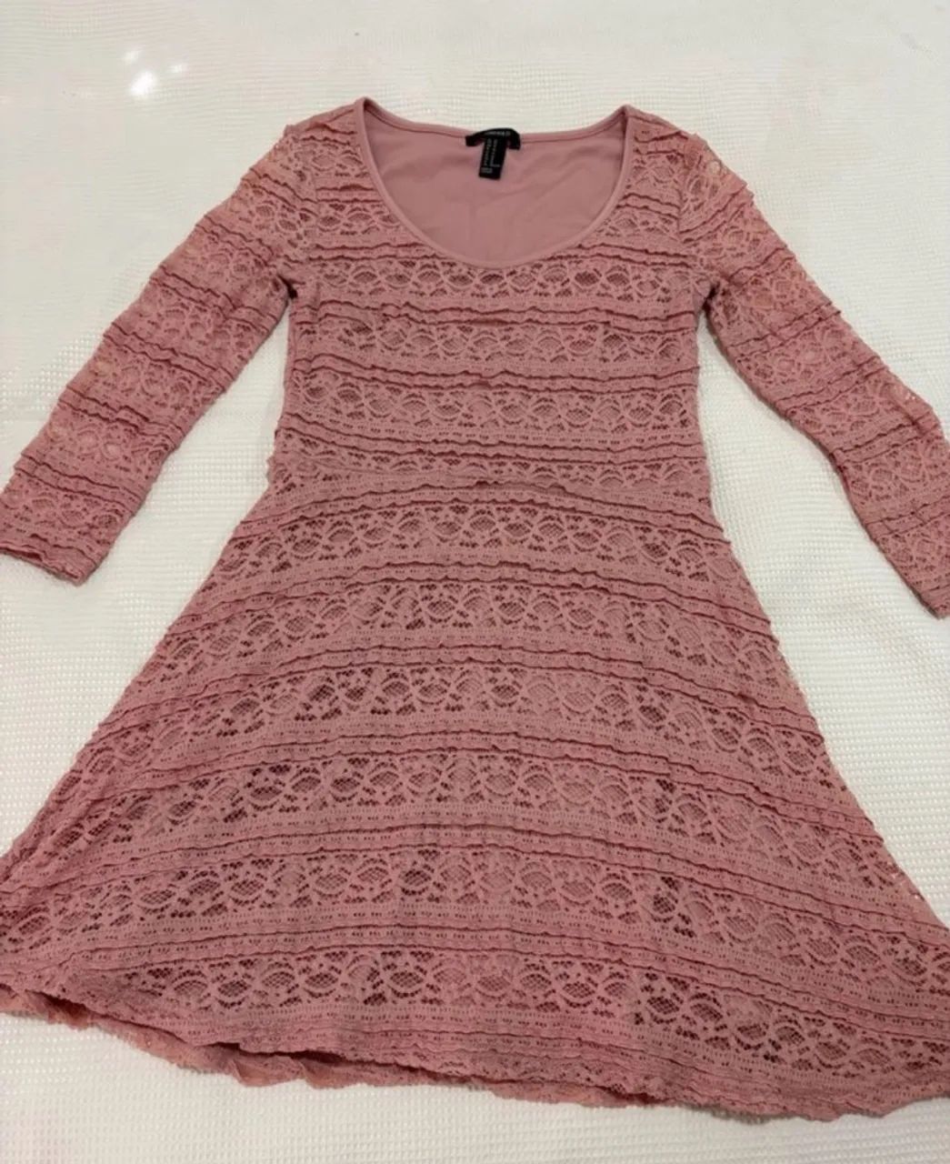 Vestido renda rosa