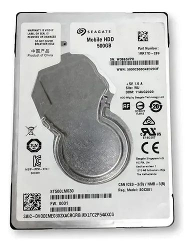 HD Seagate 500GB SATA 2.5" Notebook SMART Saudável Testado