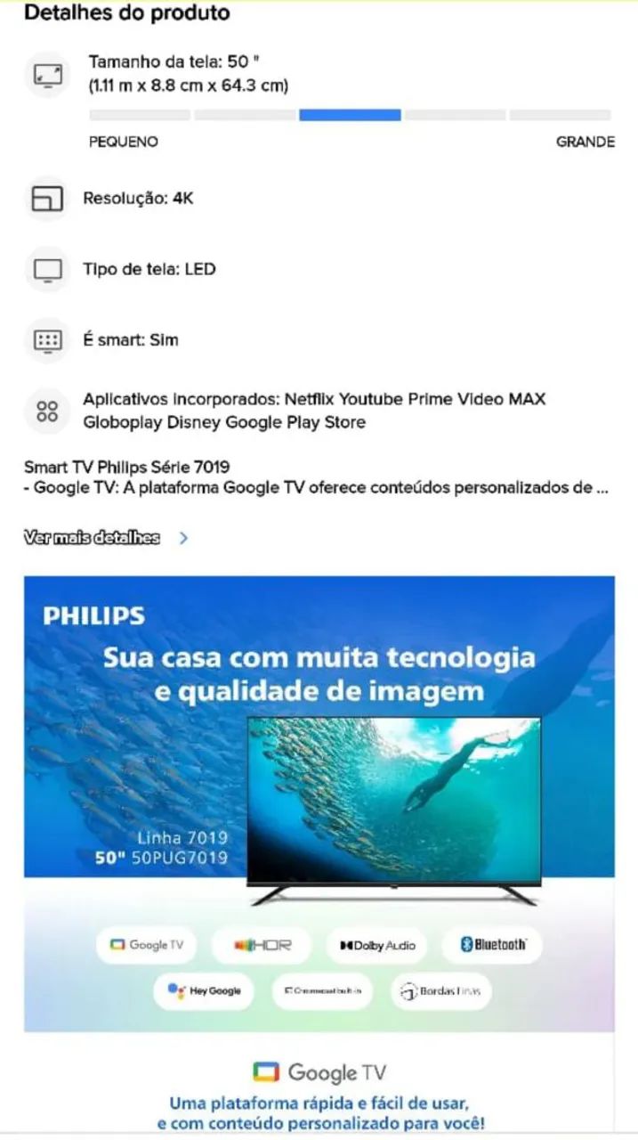 Tv 50' menos de 3 meses de uso - Foto 2