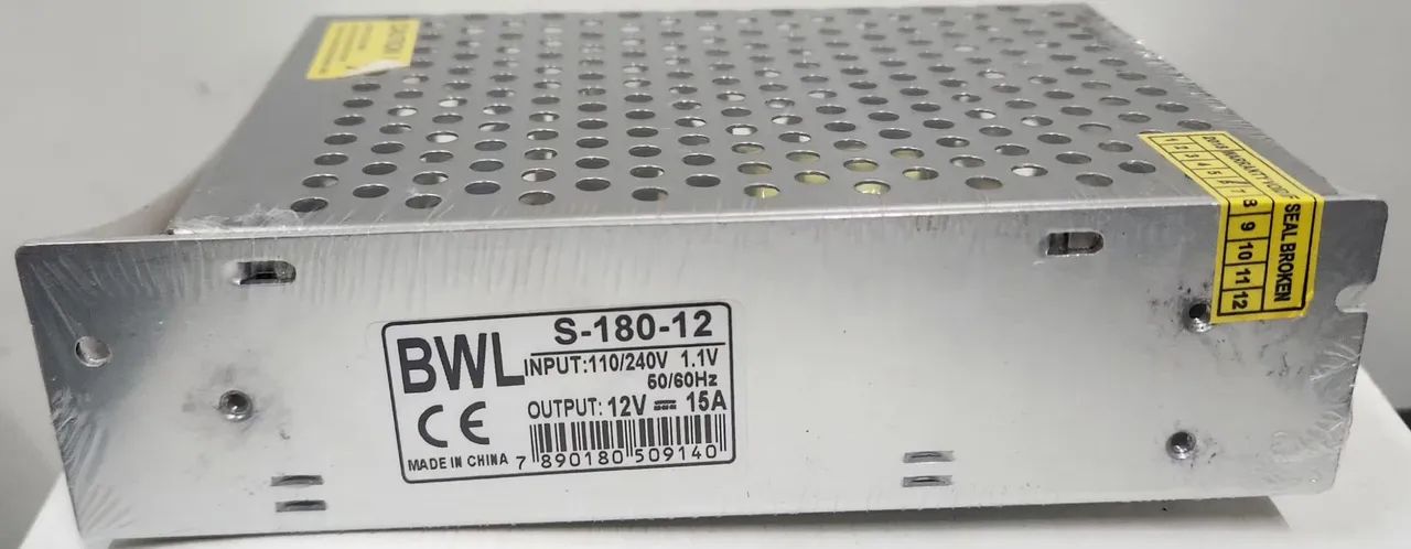 ? Fonte Chaveada 12V 15A 180W Bivolt Automática - Nova para LED e CFTV - Foto 2