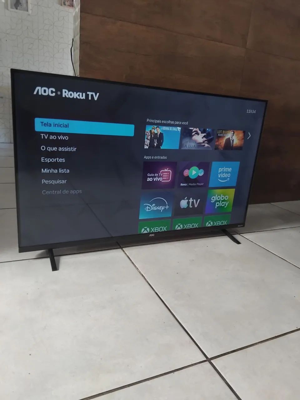 Smart tv 43 polegadas full HD roku aoc Borda infinita 