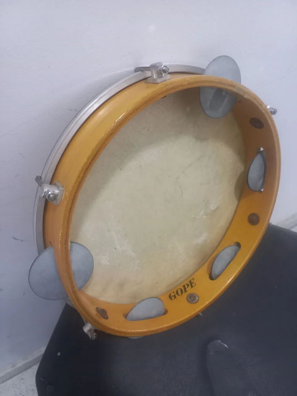 Pandeiro GOPE pele de couro 10 polegadas - Foto 2