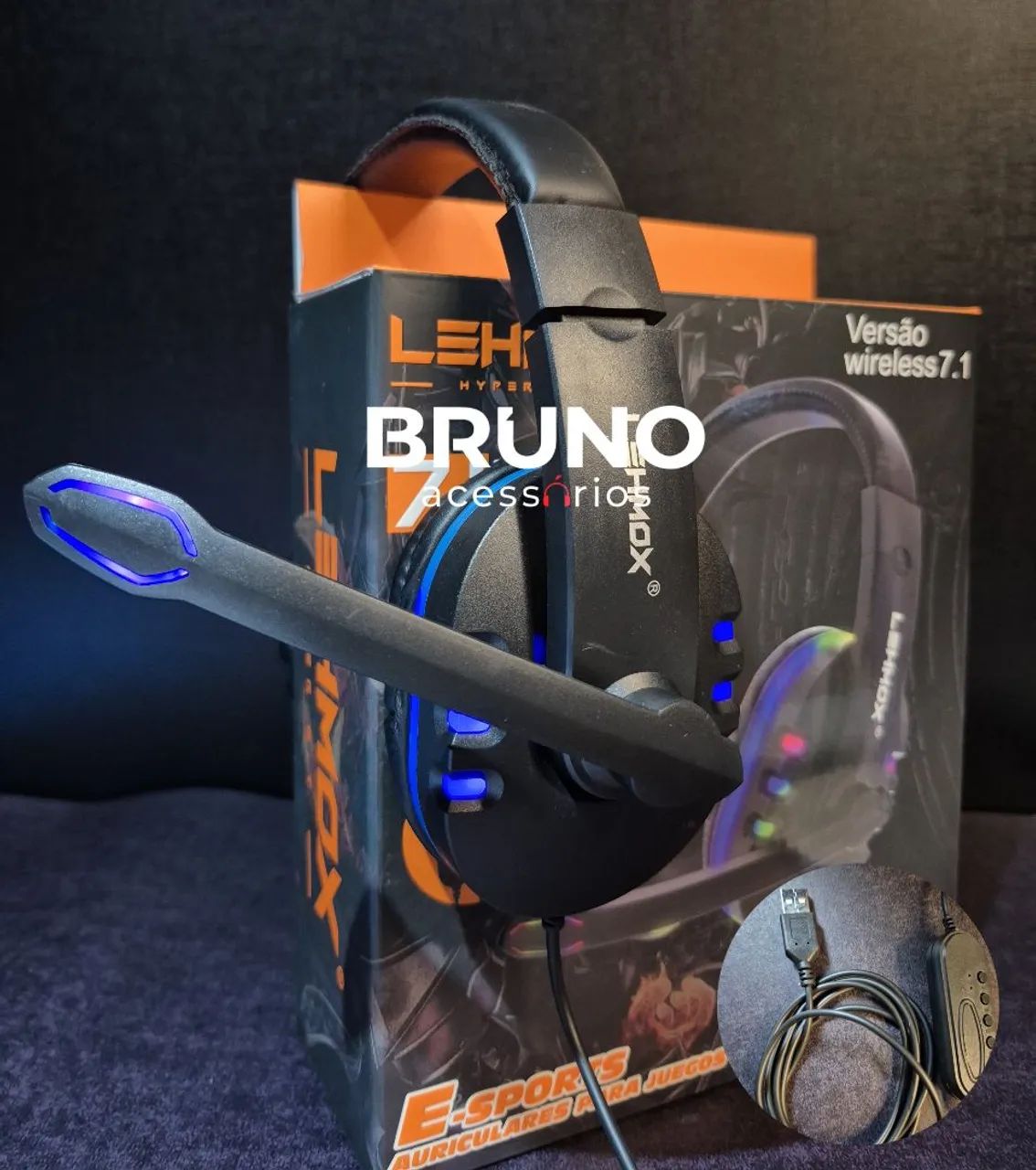 Headset Gamer Led USB - Foto 2