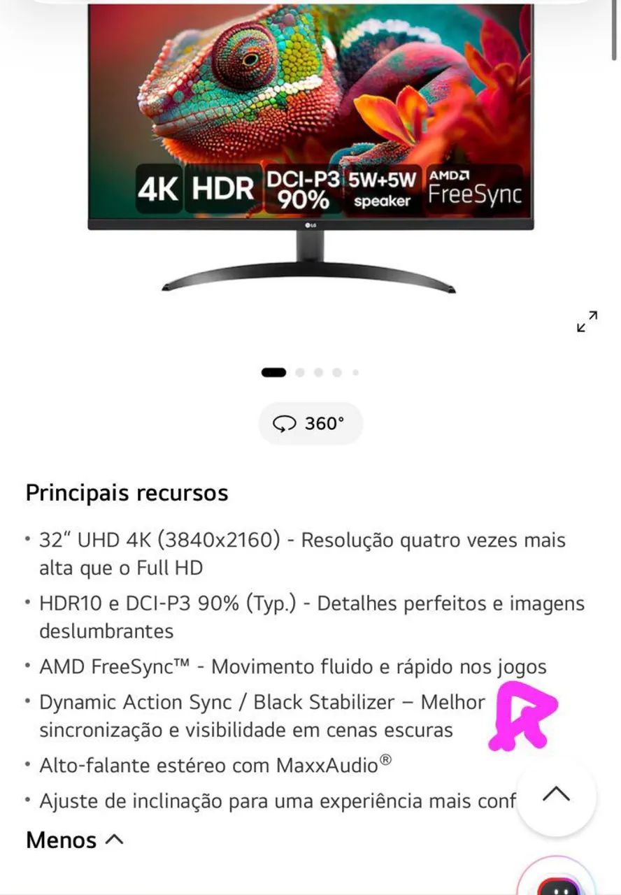 Monitor LG 32 4k  - Foto 4