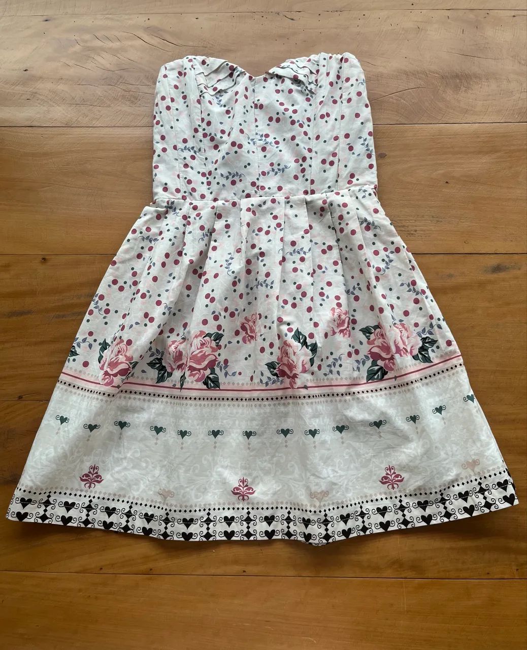 vestido boneca coquette tomara que caia poá