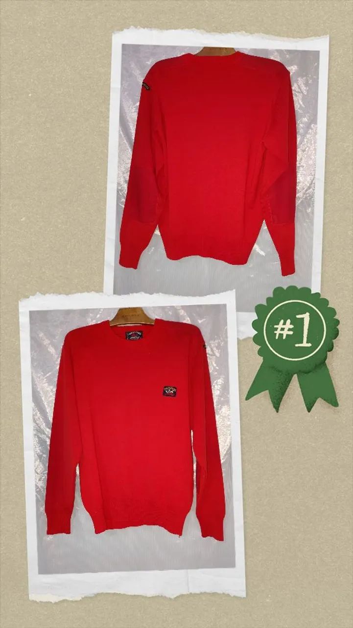 Suéter vermelho de lá marca Italiana  - Foto 2