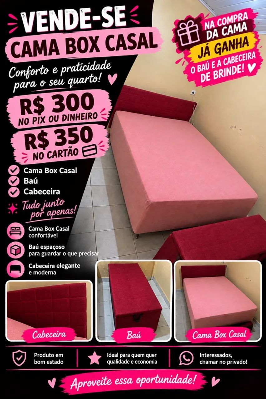 Cama box casal 